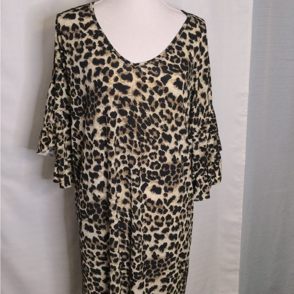 Women’s SIZE 3XL, Perfectly Priscilla, Knee length dress, Animal Print, (22p)